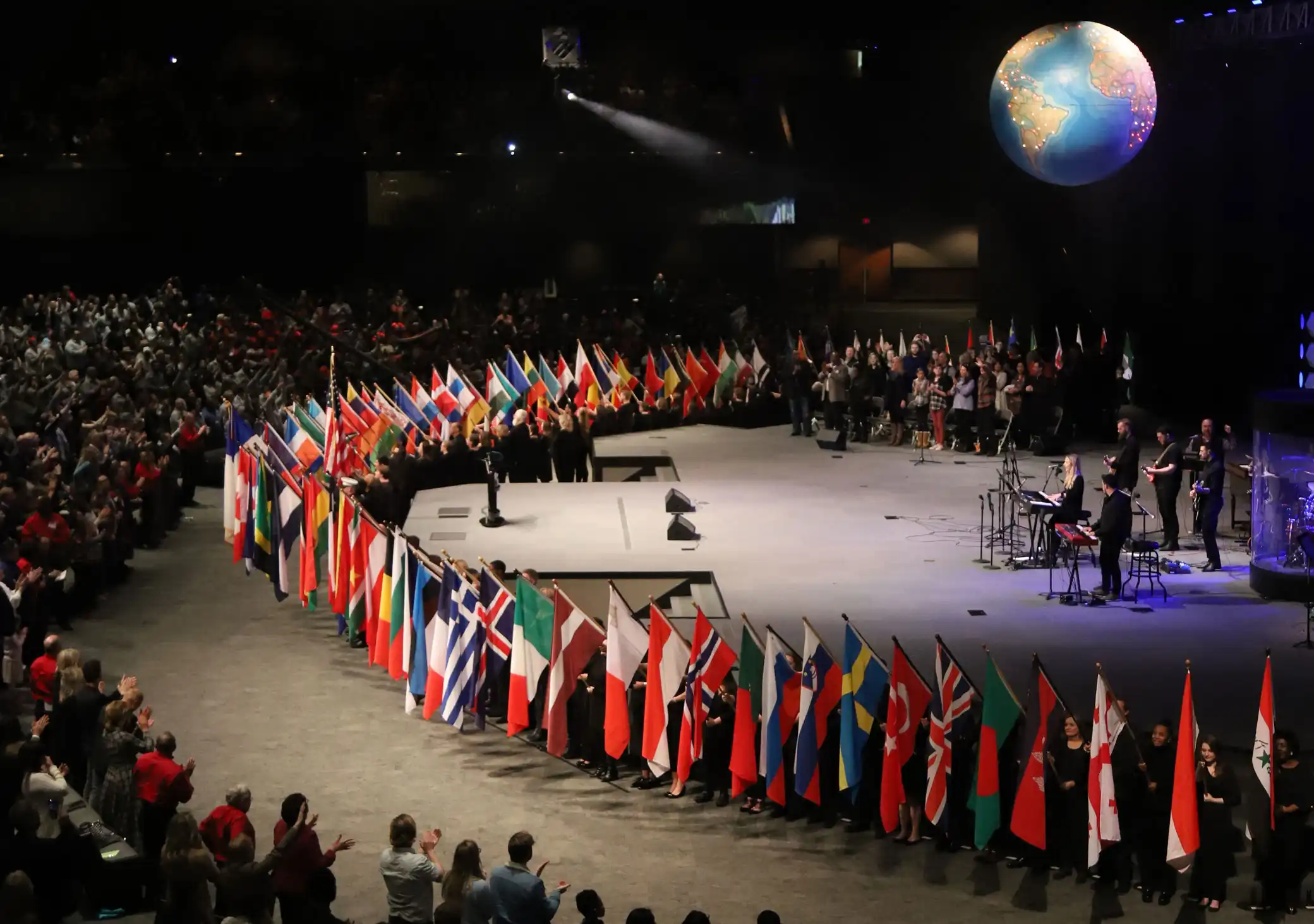 Flags of all nations at Rhema Bible Church